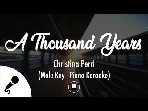 A Thousand Years - Christina Perri (Male Key - Piano Karaoke)