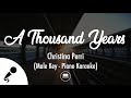 A Thousand Years - Christina Perri (Male Key - Piano Karaoke)