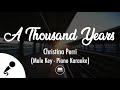 A Thousand Years Christina Perri Male Key Piano Karaoke