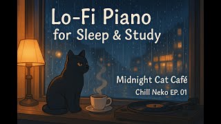 Lo-Fi Piano for Sleep & Study | Midnight Cat Café with Chill Neko – 夜のローファイカフェ