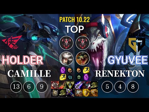 RW Holder Camille vs GEN gyuvee Renekton Top - KR Patch 10.22