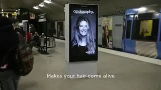 Apotek | Hair-Raising Subway Ad | Wind Train Arrives | Swedish Pharmacy Commercial Trains Billboard