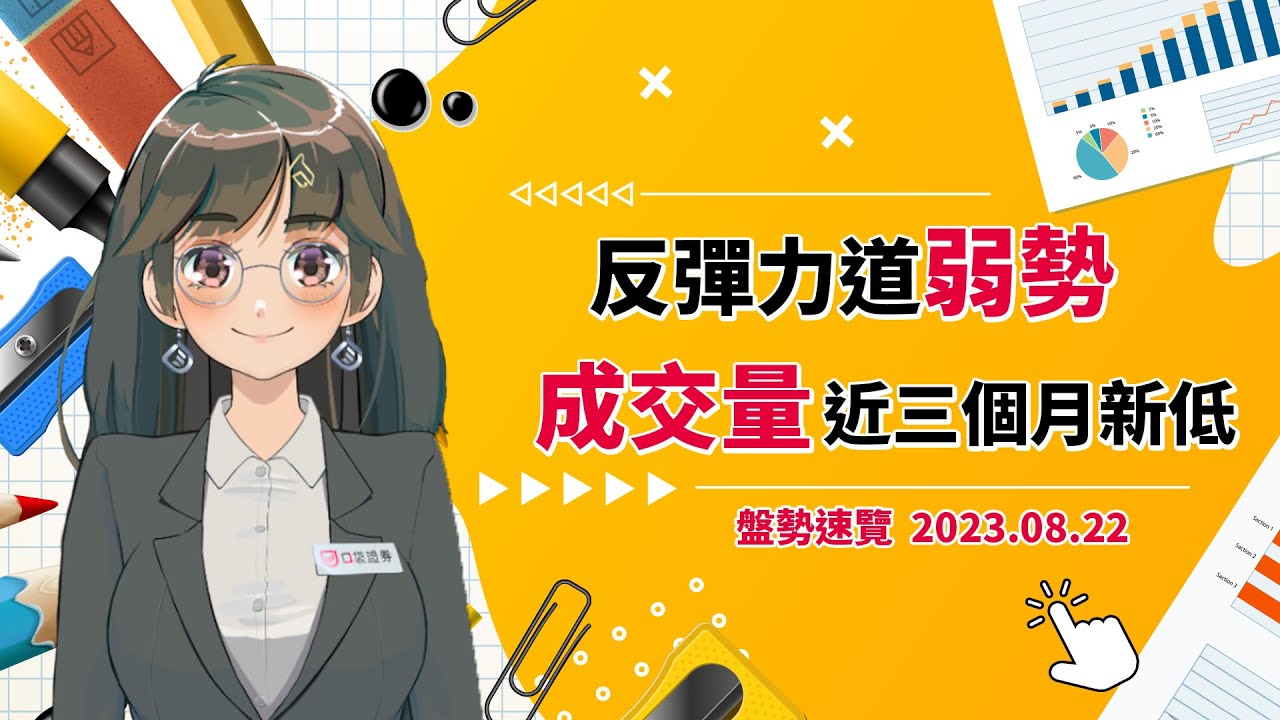 2023.08.22 星期二-反彈力道弱 成交量近三個月新低!