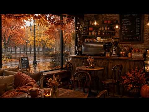 Coffee shop ☕️🌅| Fall and cozy ambient 