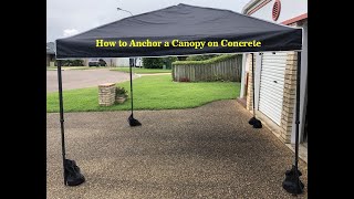 How to Anchor a Canopy on Concrete