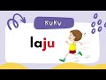 Membaca perkataan dengan suku kata terbuka kvkv (au)