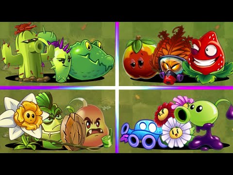 4 Team Random Plants Battles - Who Best Team?? - PvZ 2 Team Plant vs Team Plant