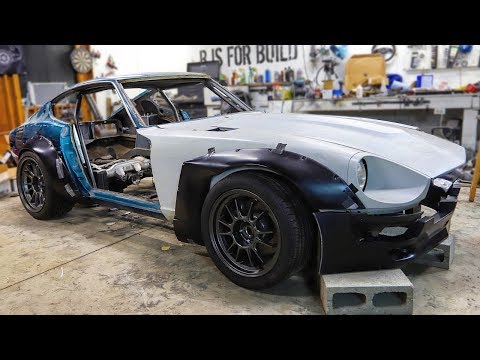 Test Fitting The Rocket Bunny Wide Body Kit On The 240Z