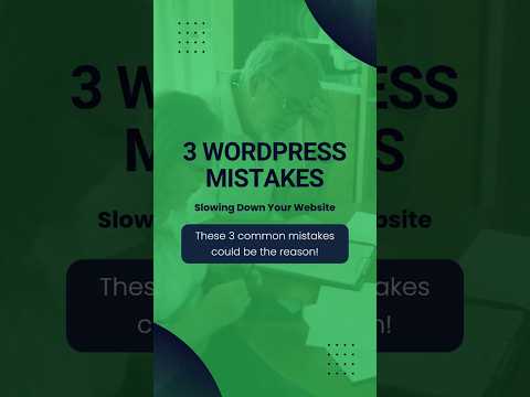🚀 3 WordPress Mistakes Slowing Down Your Website (And How to Fix Them!)