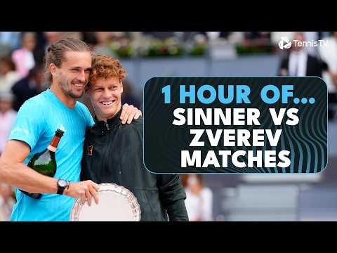 One Hour Of: Alexander Zverev vs Jannik Sinner Matches 🍿🔥