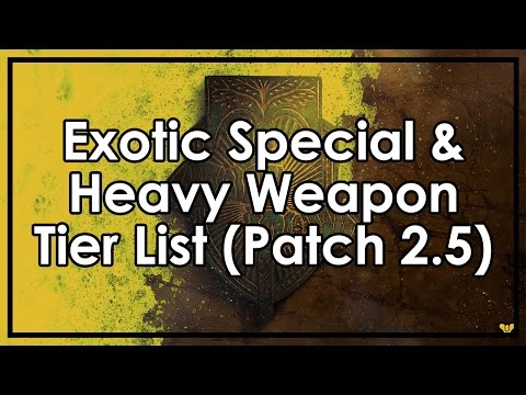 Destiny Rise of Iron: The Best & Worst Exotic Special & Heavy Weapons (Tier List Patch 2.5)