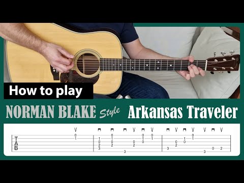 How to play "Arkansas Traveler" - Norman Blake style - Guitar Lesson with Tab