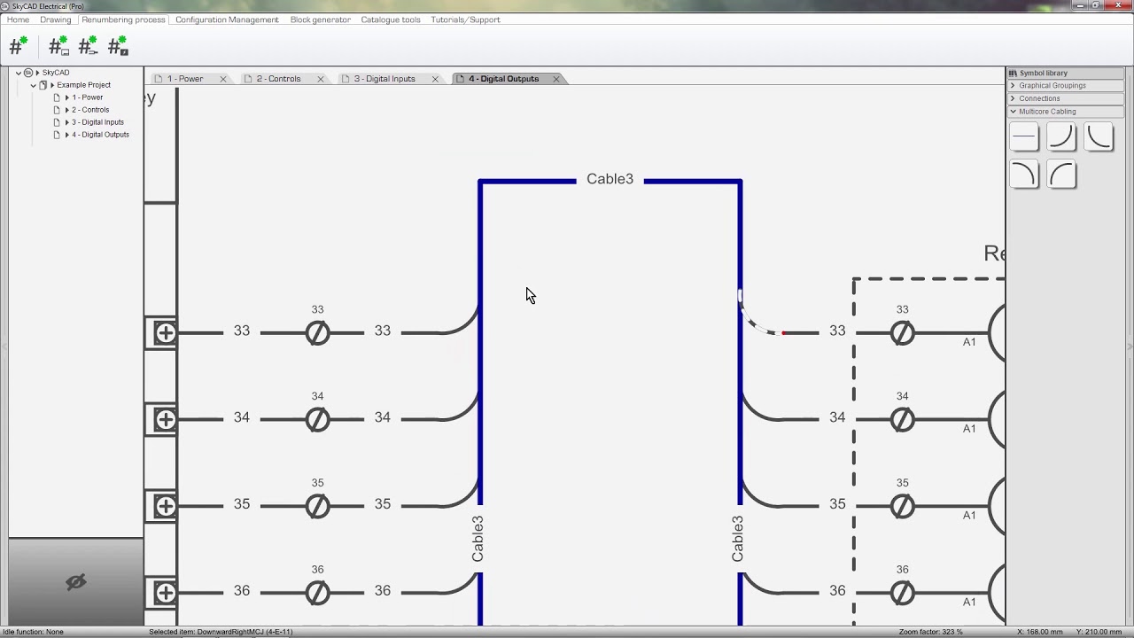 SkyCAD - Multicore Cabling