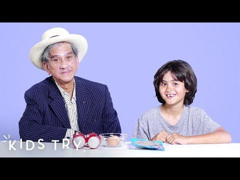 Kaelon Tries His Grandfather's Childhood Favorite: Raw Eggs and Coke | Kids Try | HiHo Kids