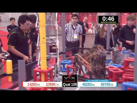 2015 VRC Arts Q108 - 1429D 2398K vs 4828G 6078S - 55 to 26 - VEX Worlds 2015 - Arts Division