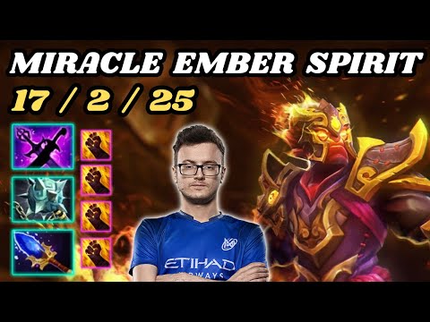 🔥 MIRACLE Ember Spirit Midlane Highlights 🔥 Insane Gameplay 44K DMG DEALT - Dota 2