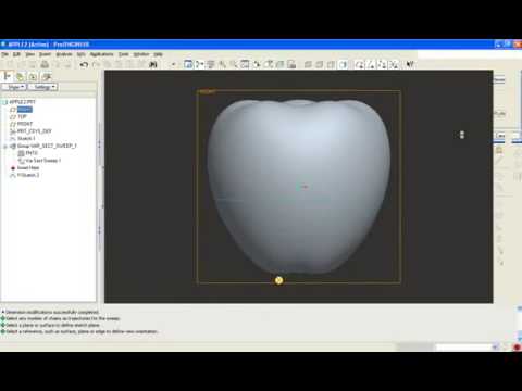 How to create Apple in Pro E