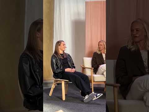 Magdalena Eriksson and Pernille Harder at Estée Lauder event