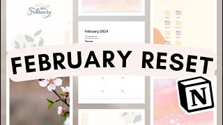 February Plan with Me 2024 | Notion Tour, Monthly Goal Setting, and Free Wallpapers and Icons!