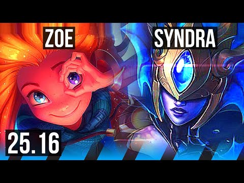 ZOE vs SYNDRA (MID) | KR Master | 25.16
