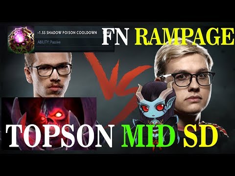OG.Topson CARRY SD vs FN QOP BATTLE | TI WINNER | UNBELIEVABLE 1 SEC COOLDOWN SHADOW POISON