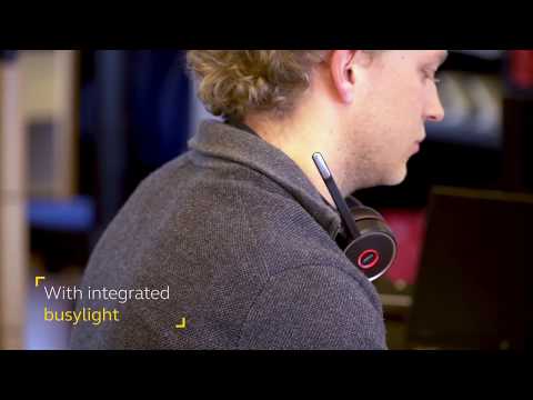 Ausinės JABRA Evolve 75+ UC Stereo, Bluetooth 4.2, 18 valandų veikimo laikas, juodos / JABRA-404 / 7599-838-199 video