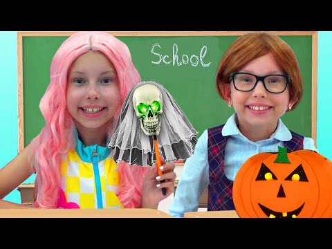 Alice and Stacy at school are preparing for Halloween