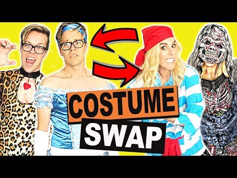 Clothes Swap Challenge! (Halloween Edition) Hilarious Halloween Costumes Video