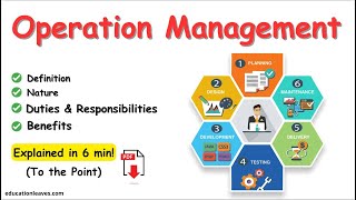 What is Operation Management? | Definition, Functions, Benefits, Duties & Responsibilities