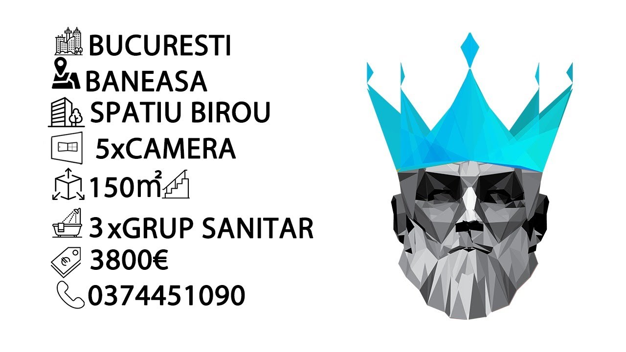 Tur video Spatiu Birouri | Incalzire pardoseala | 5 camere | Baneasa | Curte