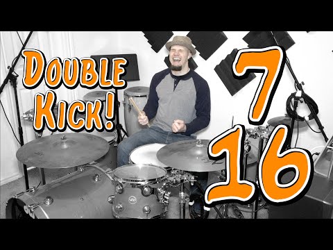 7/16 Double Kick Drum Groove