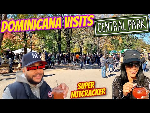 DOMINICAN VISITS CENTRAL PARK NYC & DRINKS A SUPER NUTCRACKER FOR THE FIRST TIME