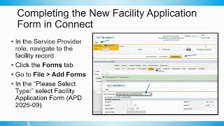New Facility Licensing Application Process in APD iConnect