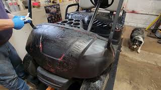 My Yamaha Golf Cart was painted with spray cans and a horrible job. let