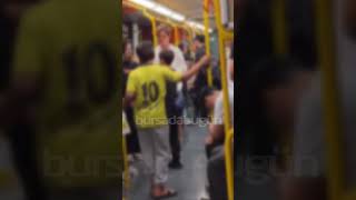 Bursa metrosunda huzur kaçıran görüntü! Vagon vagon dolaşıyorlar #burs