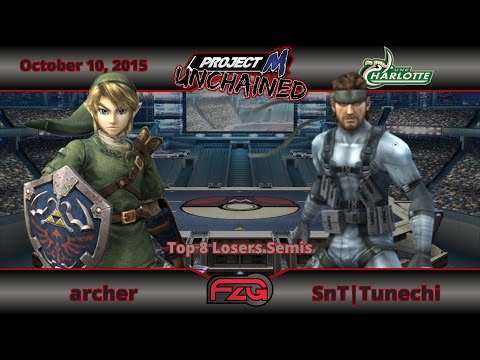 Project M:Unchained|Singles-Top 8  Losers Semis: SnT Tunechi (Snake) vs Archer (Link)
