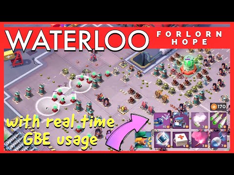 WATERLOO - great video with ON SCREEN gunboat energy usage 😎 operation FORLORN HOPE // BOOM BEACH