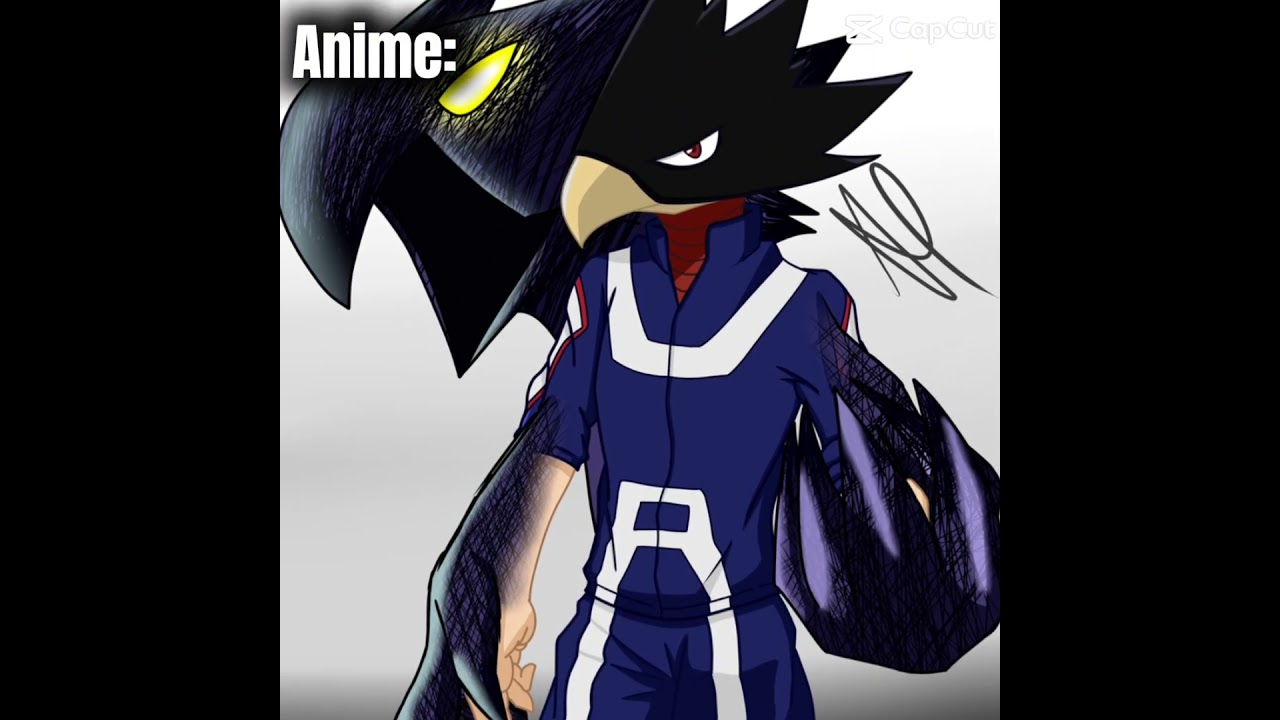 Anime vs Fanart #mha #fumikagetokoyami