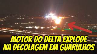 MOTOR DO A330 DELTA EXPLODE DURANTE DECOLAGEM E ELE POUSA EM MAYDAY COM DESTROÇOS NA PISTA