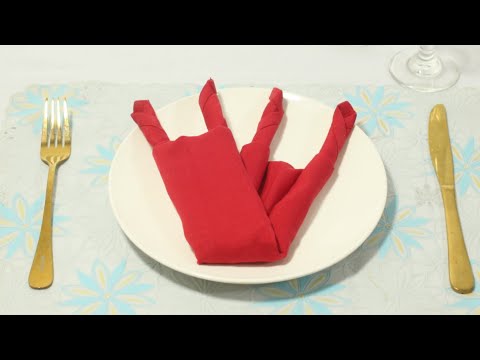 FIREWORKS TABLE NAPKIN FOLDING EASY TUTORIAL