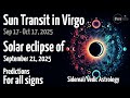 Solar Eclipse September 2025 Sun Transit In Virgo 2025 Vedic Astrology Solareclipse2025