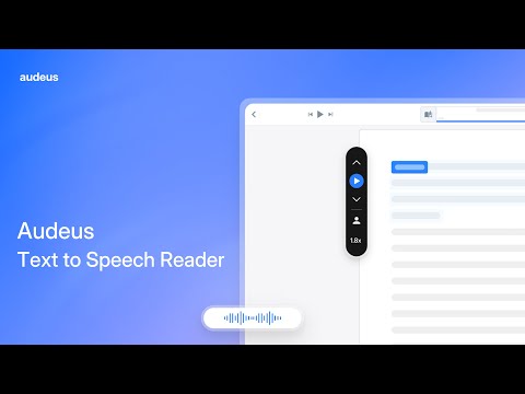 PDF Reader - How to Listen to PDFs Aloud with Audeus Text-to-Speech Reader