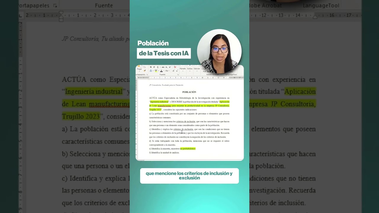 La población de la Tesis con IA