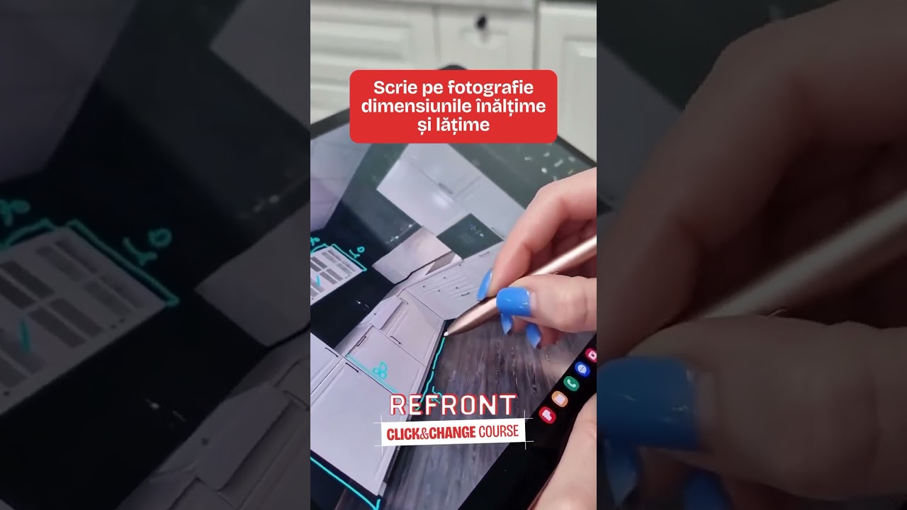 How to quickly measure kitchen fronts using a tablet
