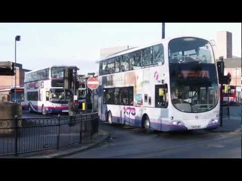 Near miss by First bus Rotherham interchange 02.03.13