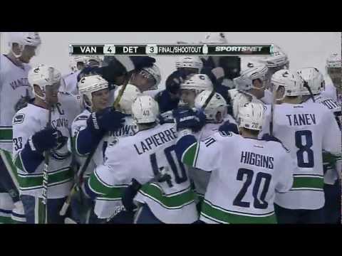 Canucks at Wings - Complete Shootout - 02.23.12 - HD