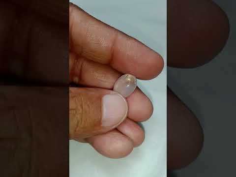 Gemstone natural blue rainbow moonstone, for rashiratna, 2 c...