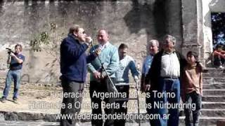 preview picture of video 'Torino Auto Argentino - Homenaje a Oreste Berta, Acto Plaza Alta Gracia, 23-08-09'