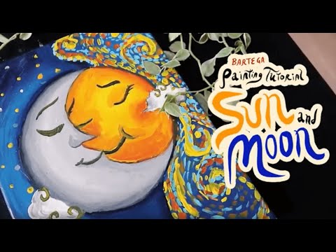 🌞🌛How to Paint Sun and Moon | Acrylic Painting Tutorial for Beginners