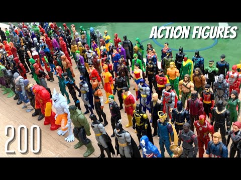 200 Action Figures : Hulk, Thanos, Hulkbuster, Thor, Captain America, Iron Man, Spider-Man